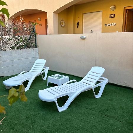 Bajo Con Jardin A Pie De Playa Y Piscina Comunitaria Con Jacuzzi Apartment Playas de Vera Ngoại thất bức ảnh