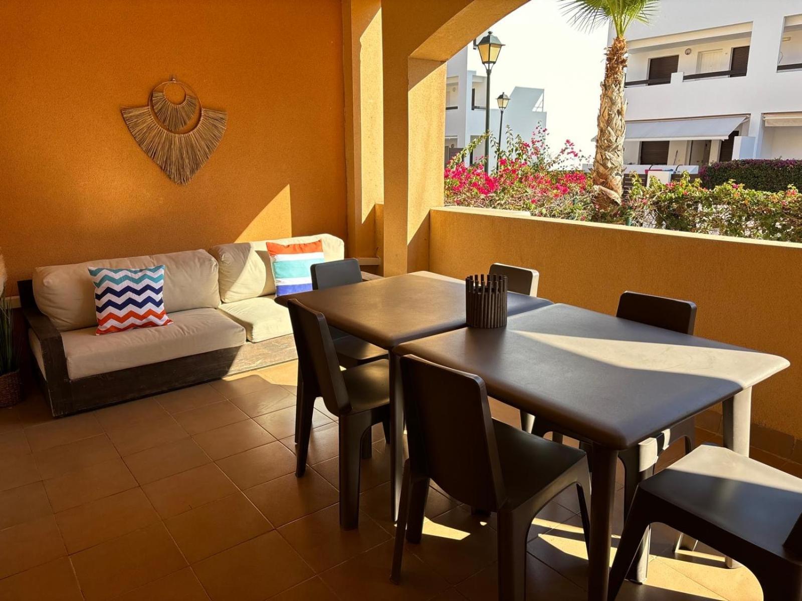 Bajo Con Jardin A Pie De Playa Y Piscina Comunitaria Con Jacuzzi Apartment Playas de Vera Ngoại thất bức ảnh